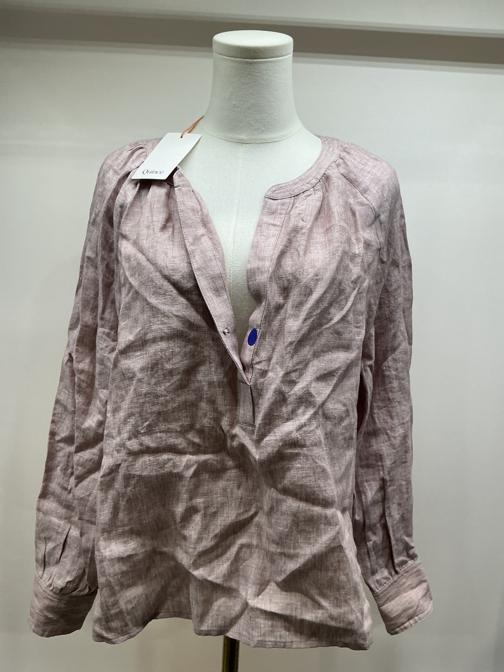 100% European Linen Peasant Top